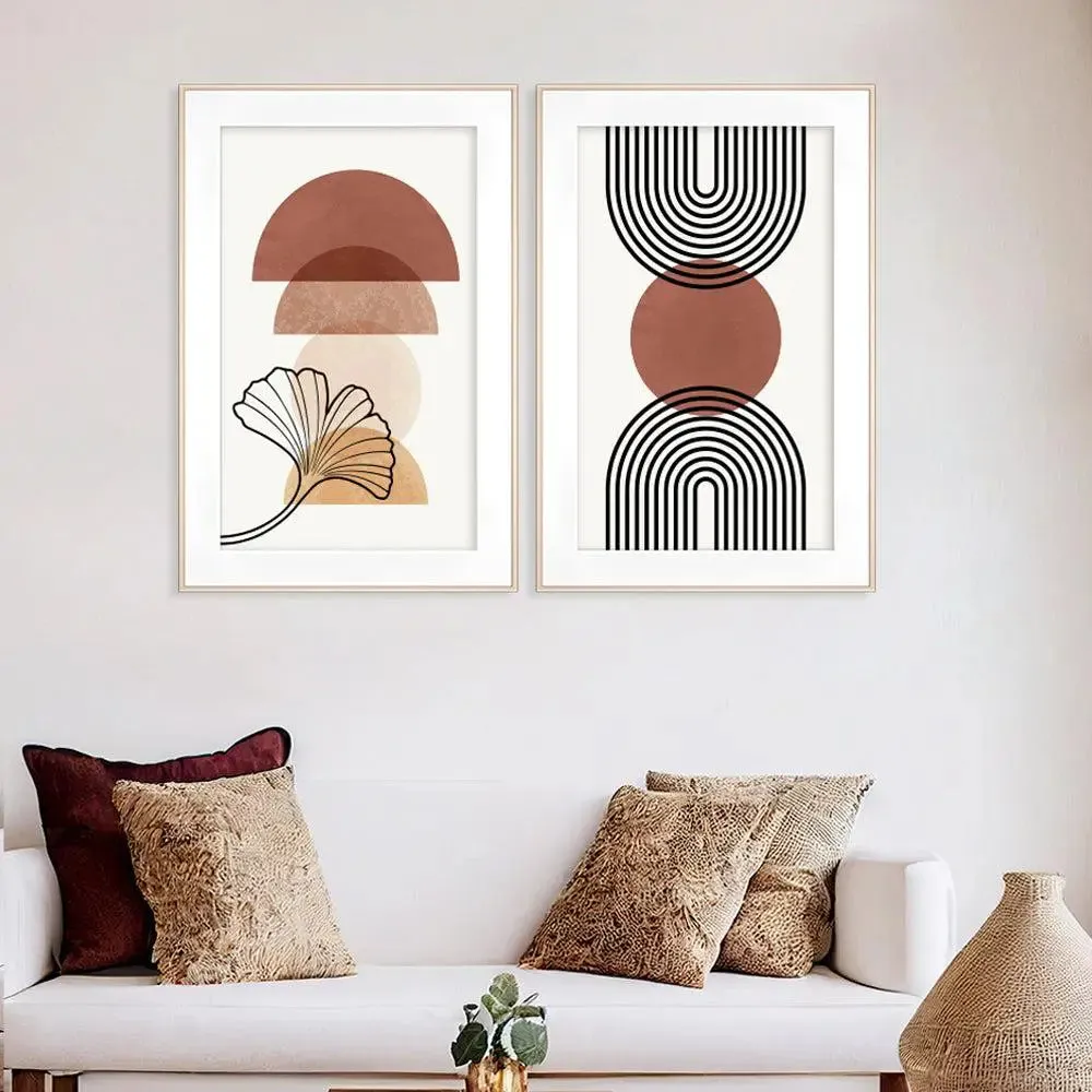 Modern Abstract Art Big Frame Set of 2