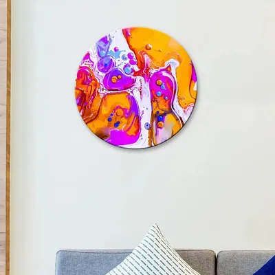 Modern Abstract Art Round Shape Canvas wall Painting