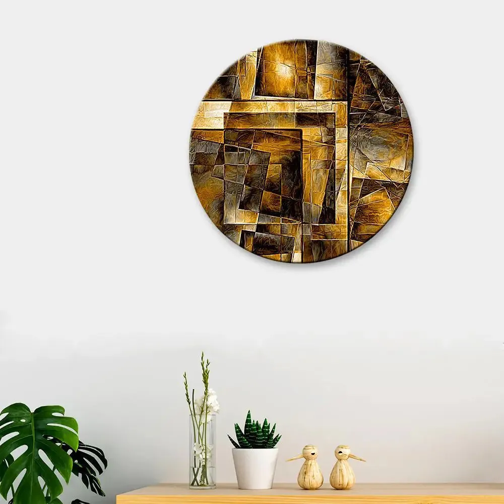 Modern Art Abstract Design Round Shape Canvas wall Painting