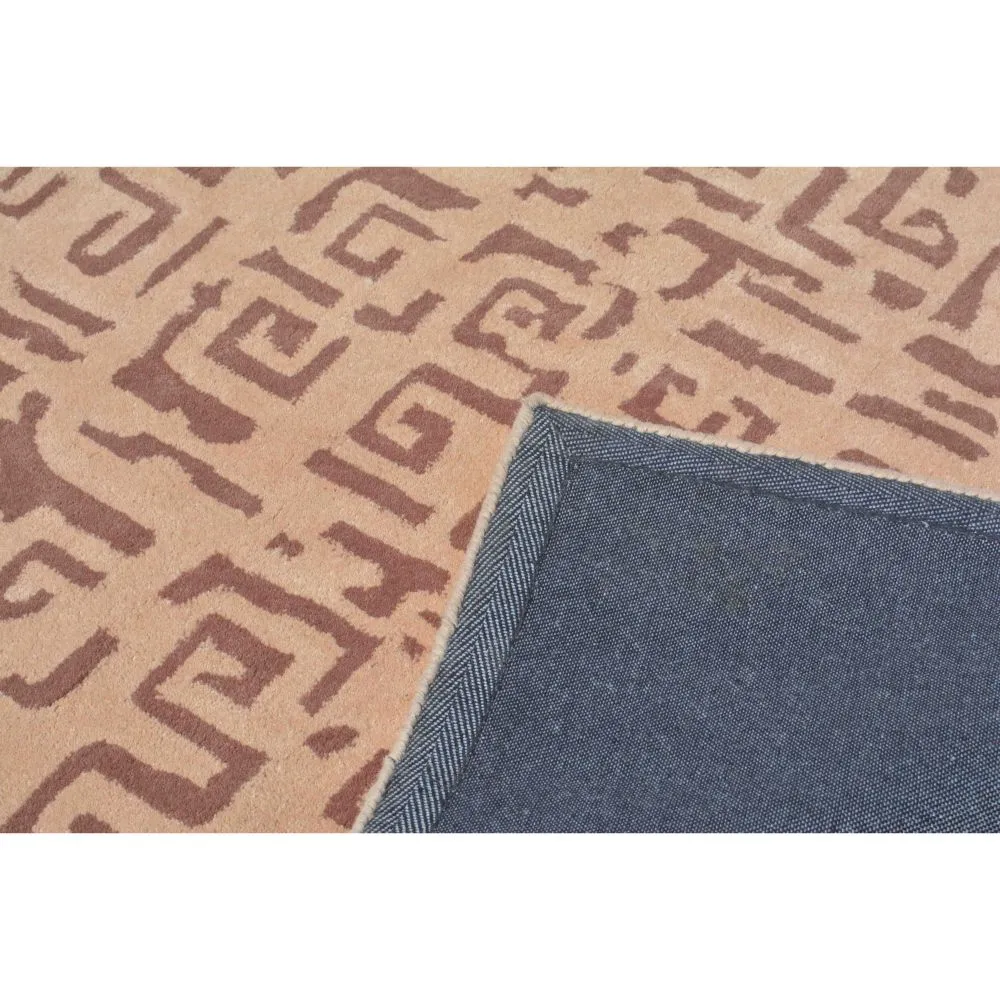 Modern Art Designer Mousse & Beige Tufted Area Carpet 2X5ft