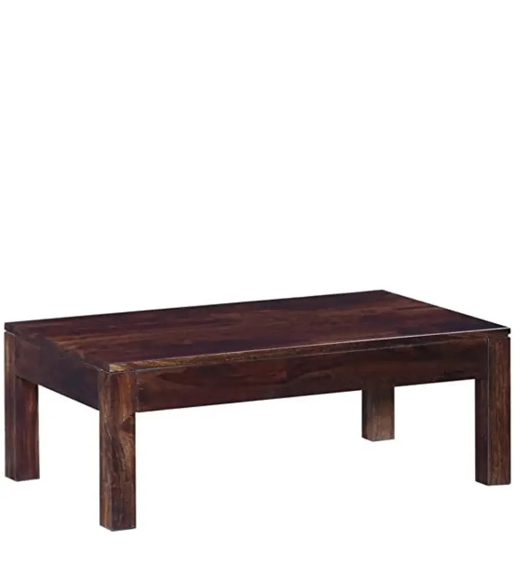 Modern Art Minimalistic Style Sheesham Wood Center Table