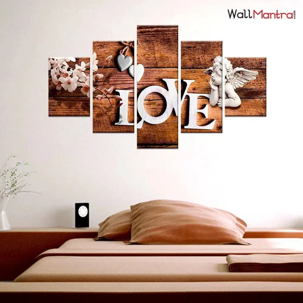 Modern Art Painting Of Love For Couple Multiple Frame Canvas