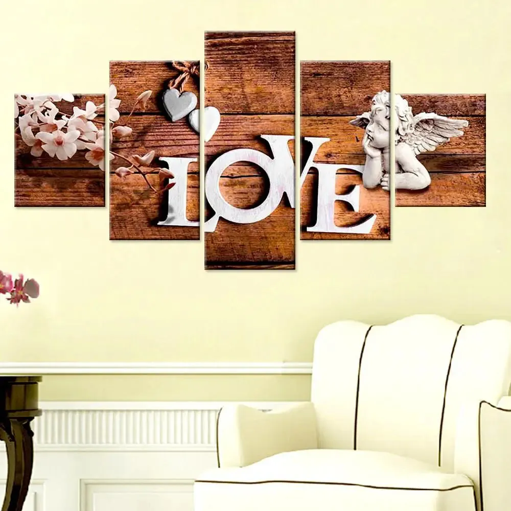 Modern Art Painting Of Love For Couple Multiple Frame Canvas