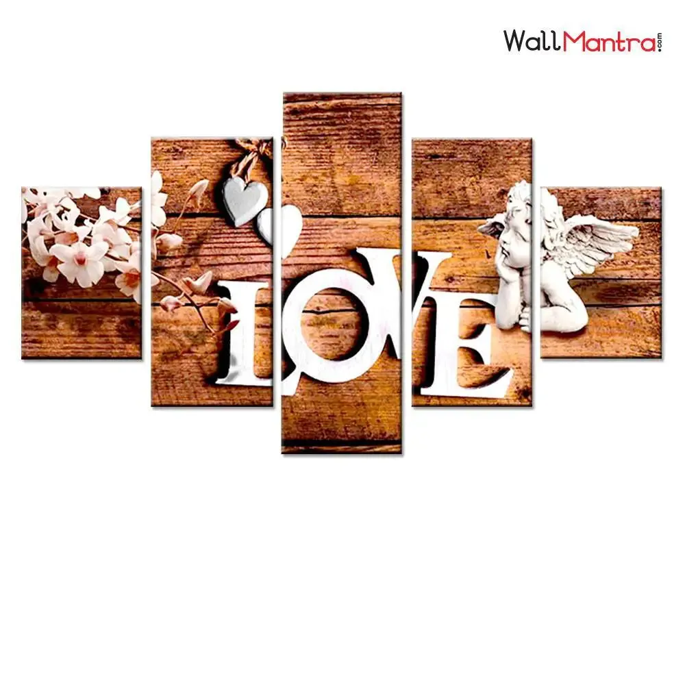 Modern Art Painting Of Love For Couple Multiple Frame Canvas
