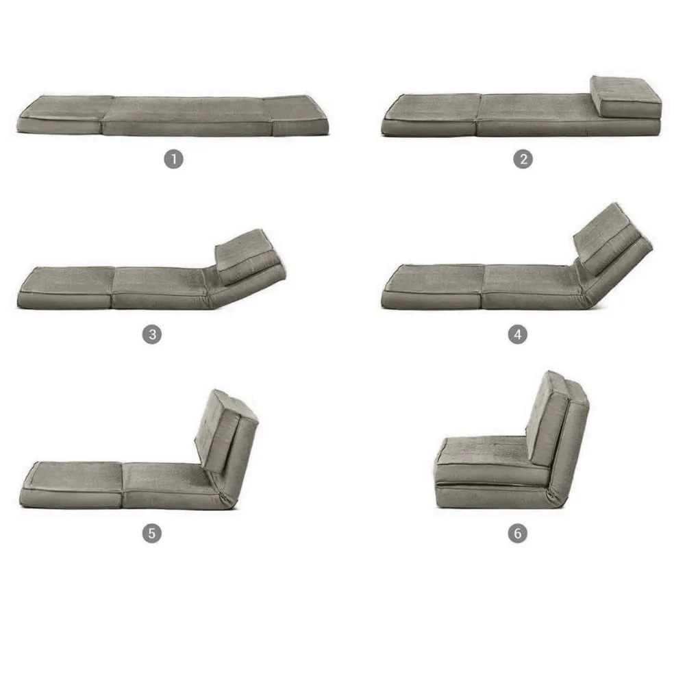 Modern Brown High Back Resting Floor Sofa