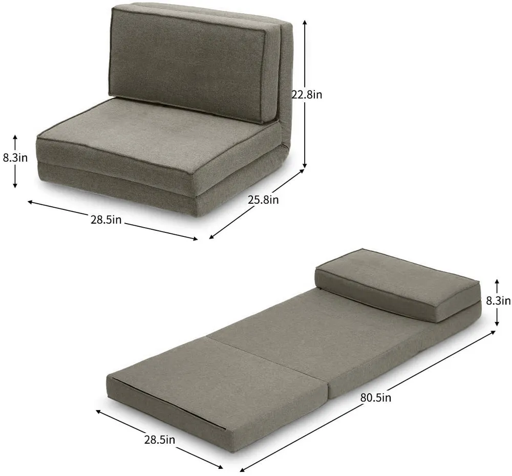 Modern Brown High Back Resting Floor Sofa