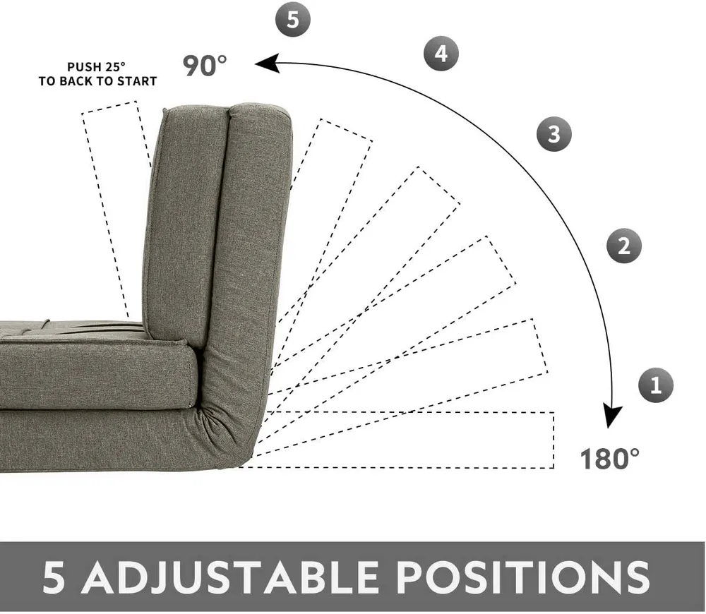 Modern Brown High Back Resting Floor Sofa