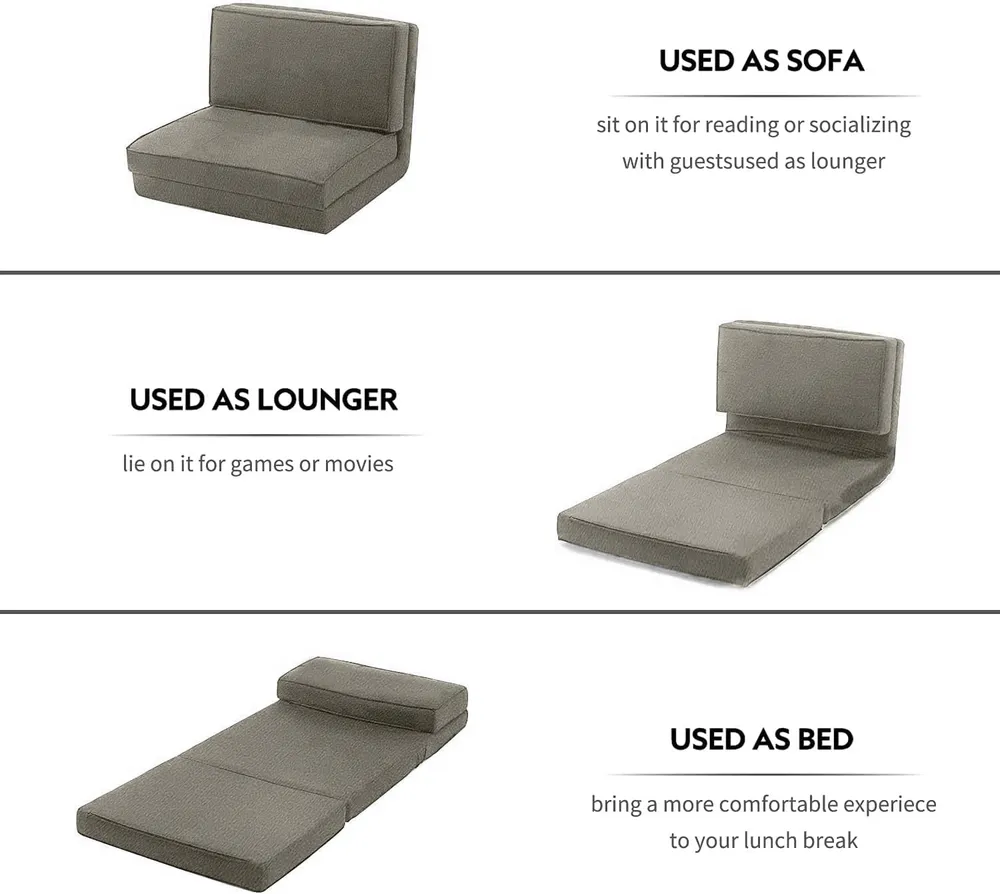 Modern Brown High Back Resting Floor Sofa