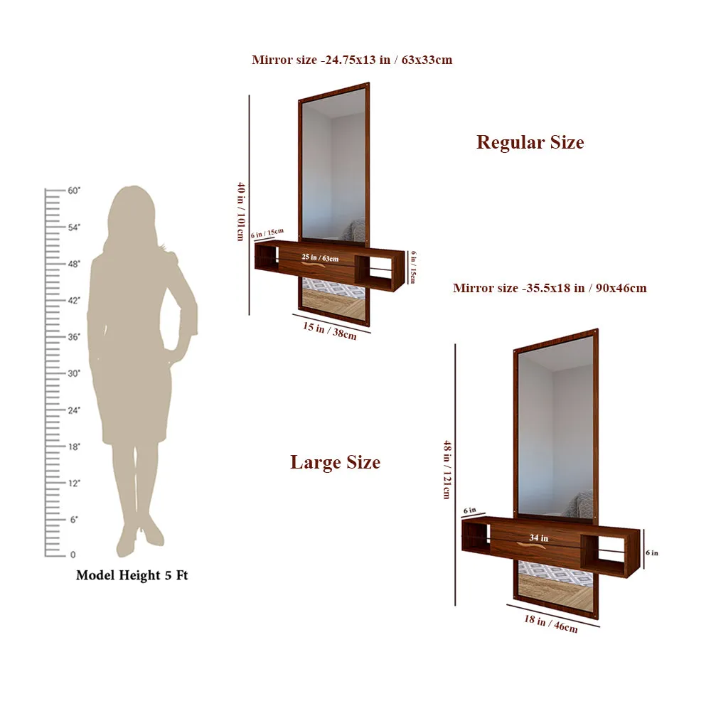 Modern Classic Premium Wooden Dressing Mirror Regular ( 101CM X 38CM )