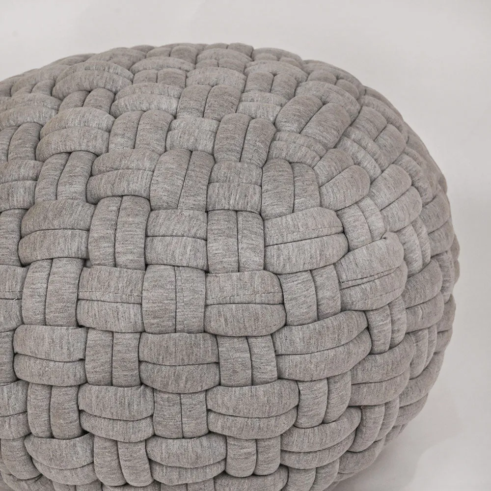 Modern Corner Cotton Jersey Material Pouffe Stool For Living Room, Set of 1