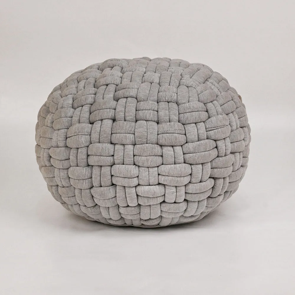 Modern Corner Cotton Jersey Material Pouffe Stool For Living Room, Set of 1