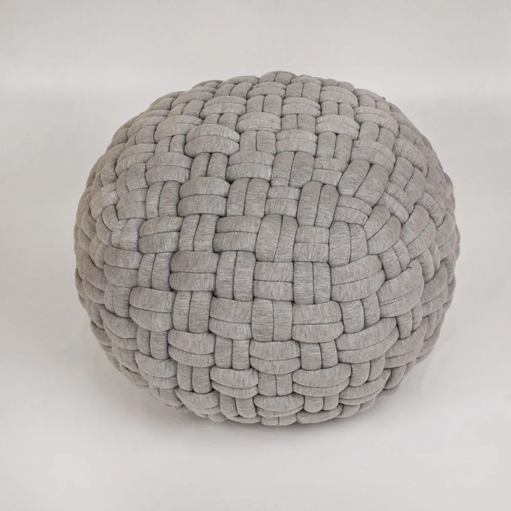 Modern Corner Cotton Jersey Material Pouffe Stool For Living Room, Set of 1