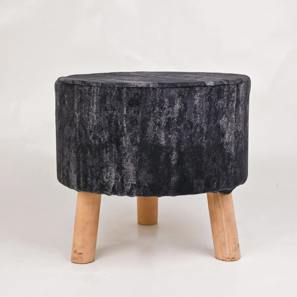 Modern Corner Fluffy Material Pouffe Stool For Living Room, Set of 1