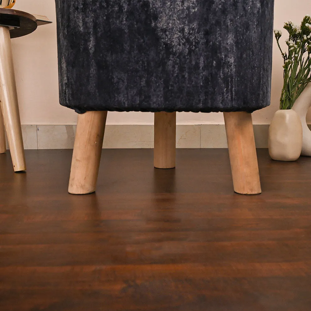 Modern Corner Fluffy Material Pouffe Stool For Living Room, Set of 1