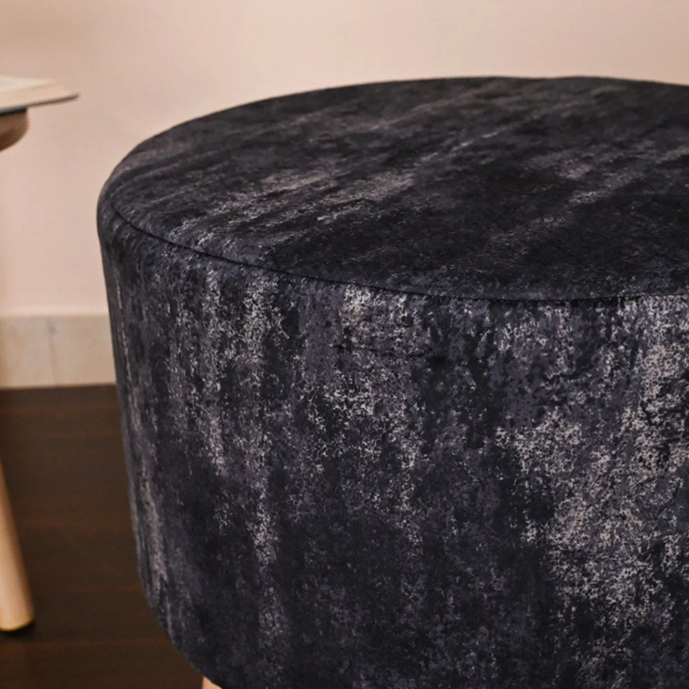 Modern Corner Fluffy Material Pouffe Stool For Living Room, Set of 1
