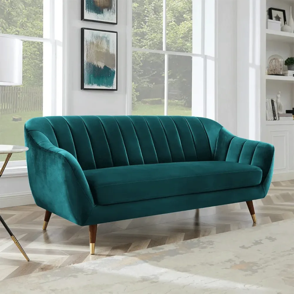 WallMantra Modern design 3 seater sofa - Ocean Teal