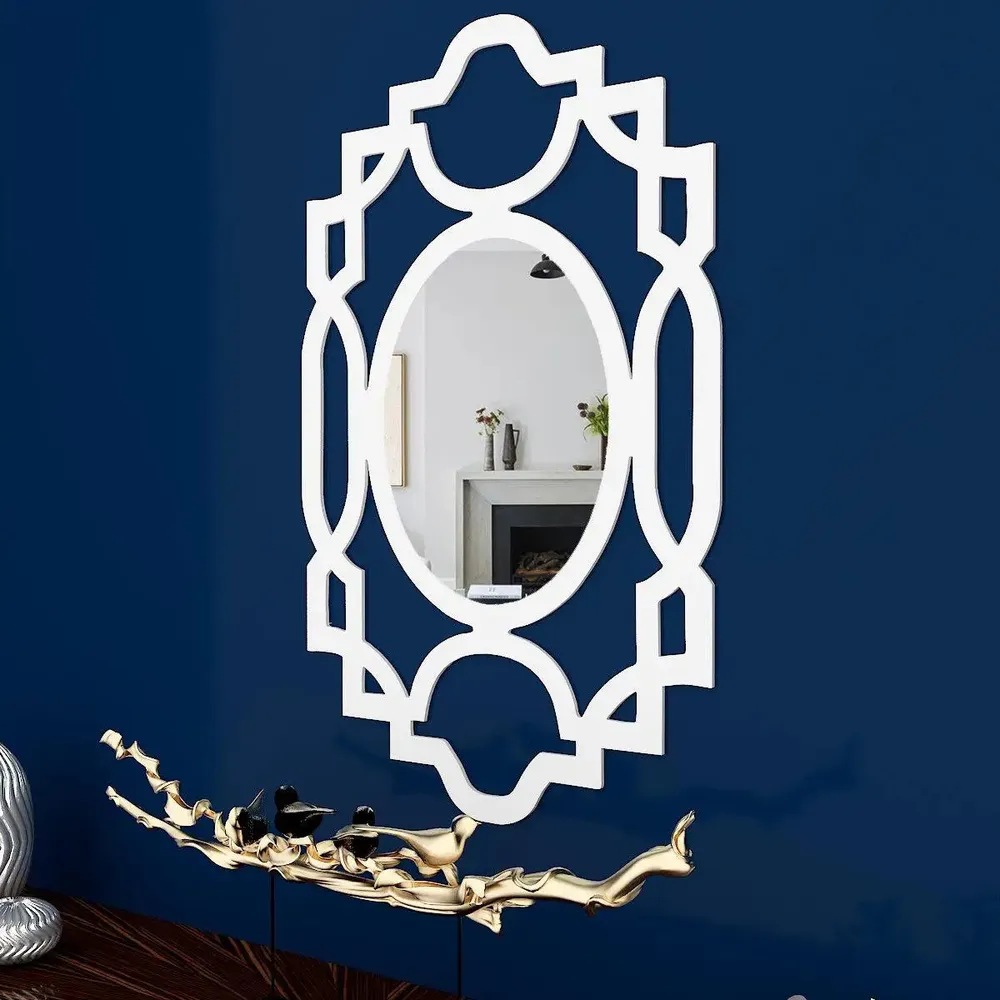 Modern Design Decorative Wooden Wall Mirror Regular ( 61CM X 38CM )