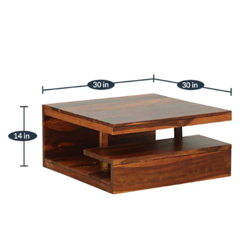 Modern Designer Crafted Sheesham Storage Wood Centre Table