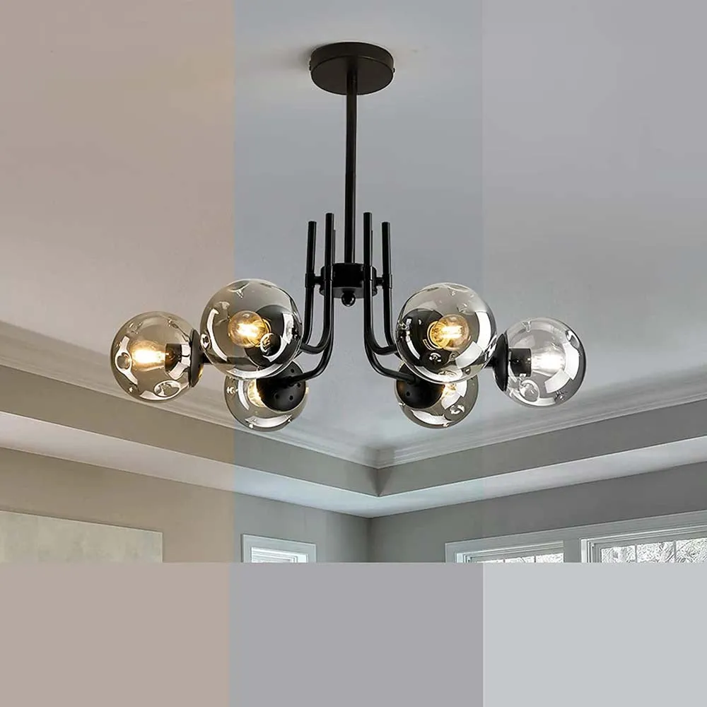 Modern Designer Metal Globe Chandelier