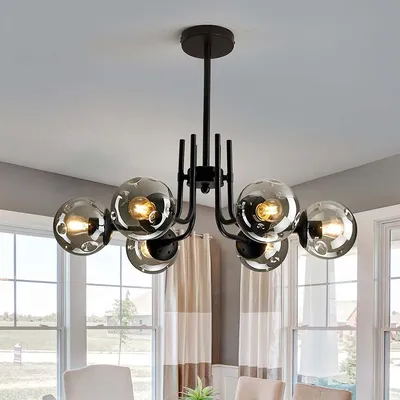 Modern Designer Metal Globe Chandelier