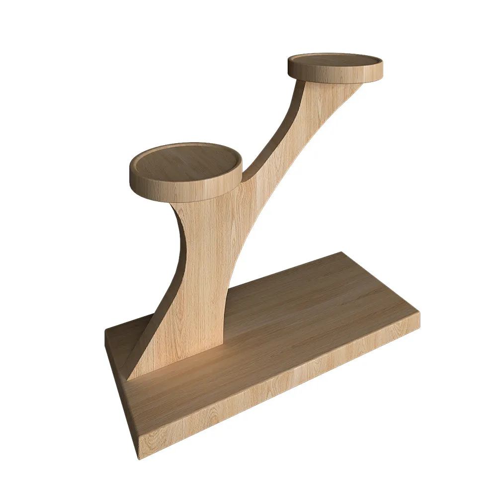 Modern Designer Oak Finish Pot Stand