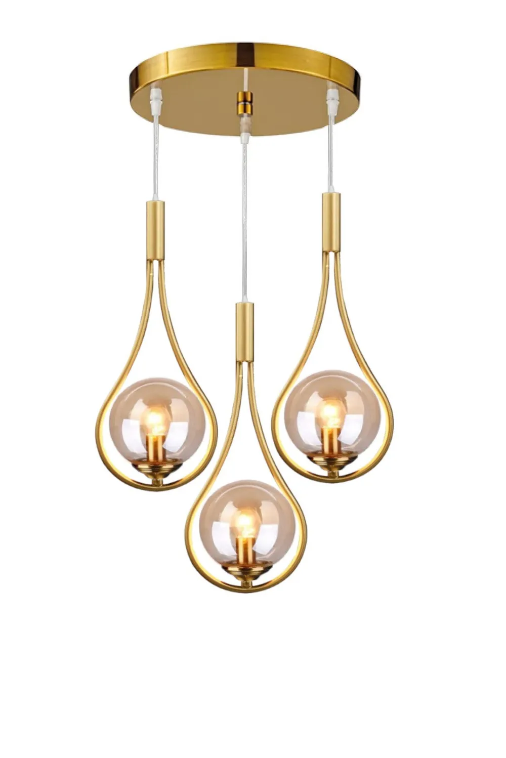 Modern Encircled Triplet Pendant Light Single Piece