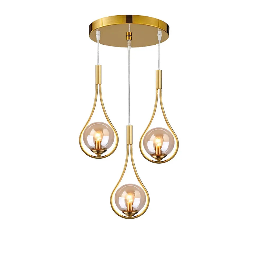 Modern Encircled Triplet Pendant Light Single Piece