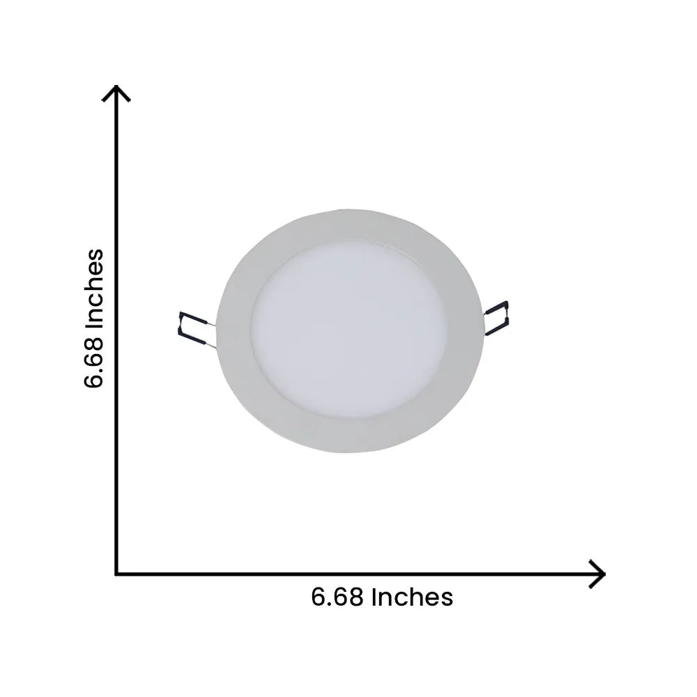 Modern Flat Round 12W White Penal Light
