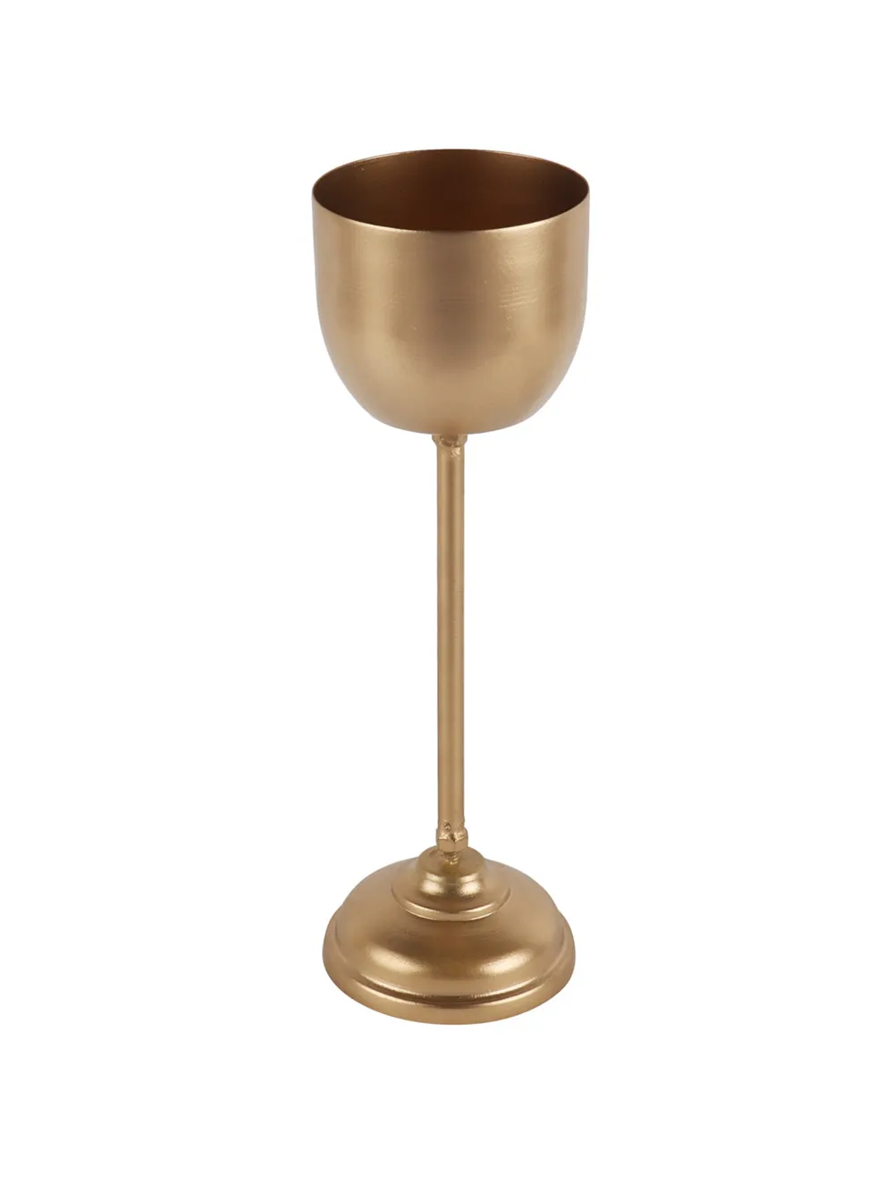 Modern Golden Finish Metallic Planters Set Of 3