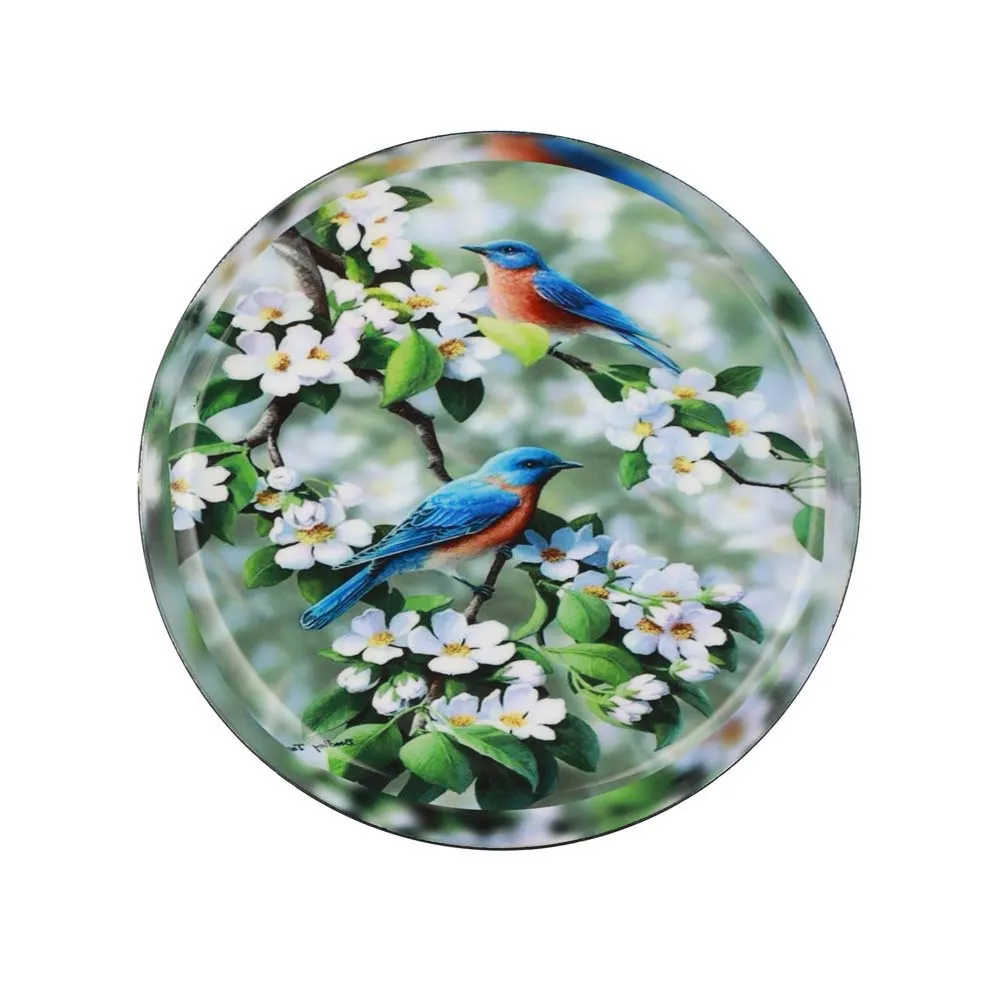 Modern Miracle Garden Decorative Metal Wall Plate Set of 3