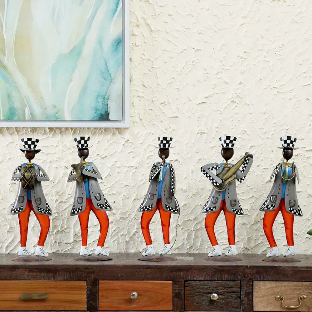 Modern Musician Rajasthani Art Table Accents / Showpiece Set Of 5