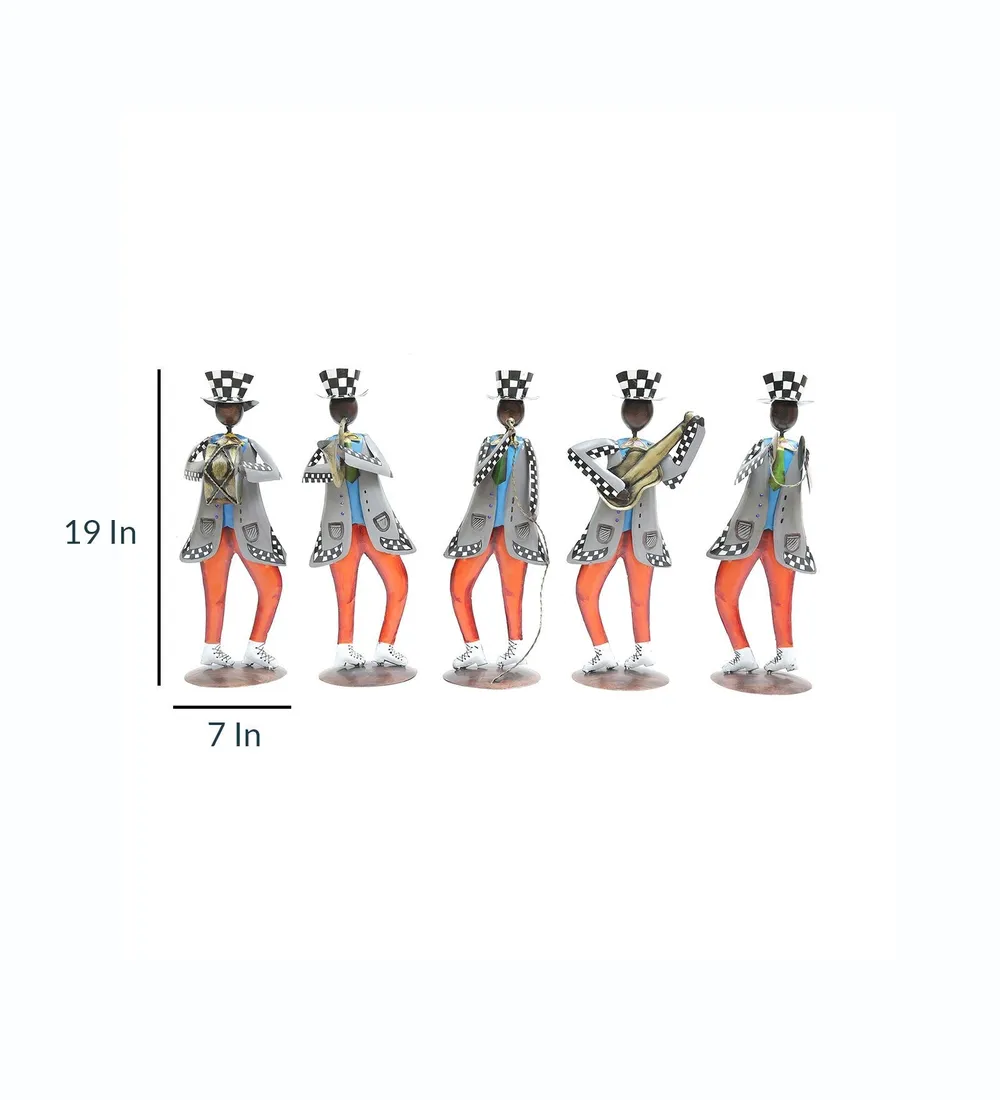 Modern Musician Rajasthani Art Table Accents / Showpiece Set Of 5