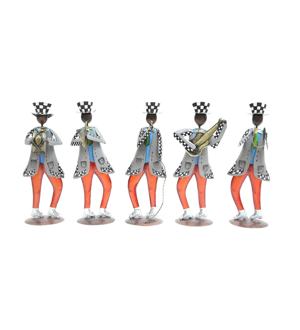 Modern Musician Rajasthani Art Table Accents / Showpiece Set Of 5