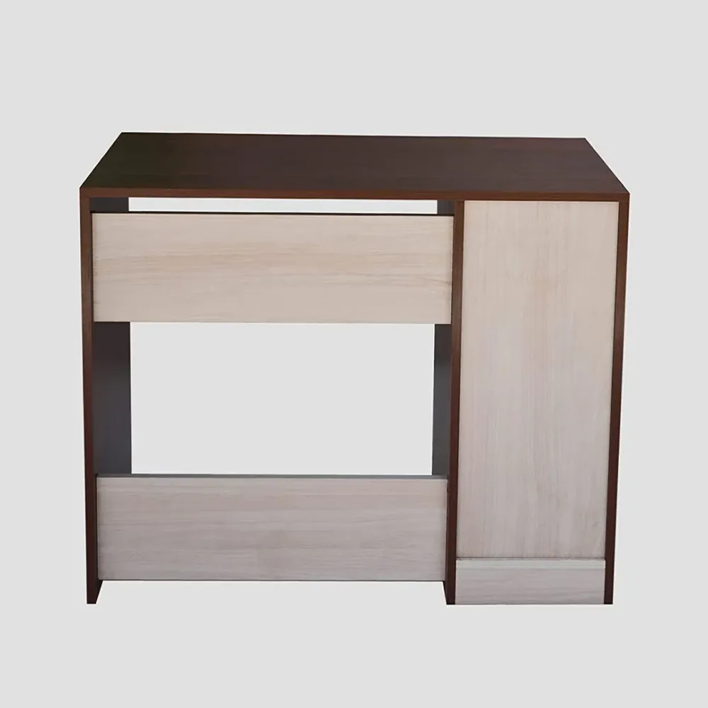 WallMantra Modern Study Table with Walnut Finish