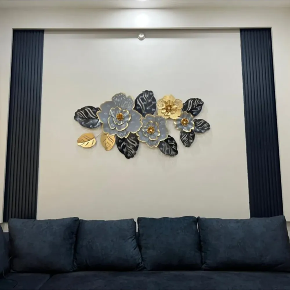 Modern Wall Sculpture Decor Flower Abstract Metal Wall Art