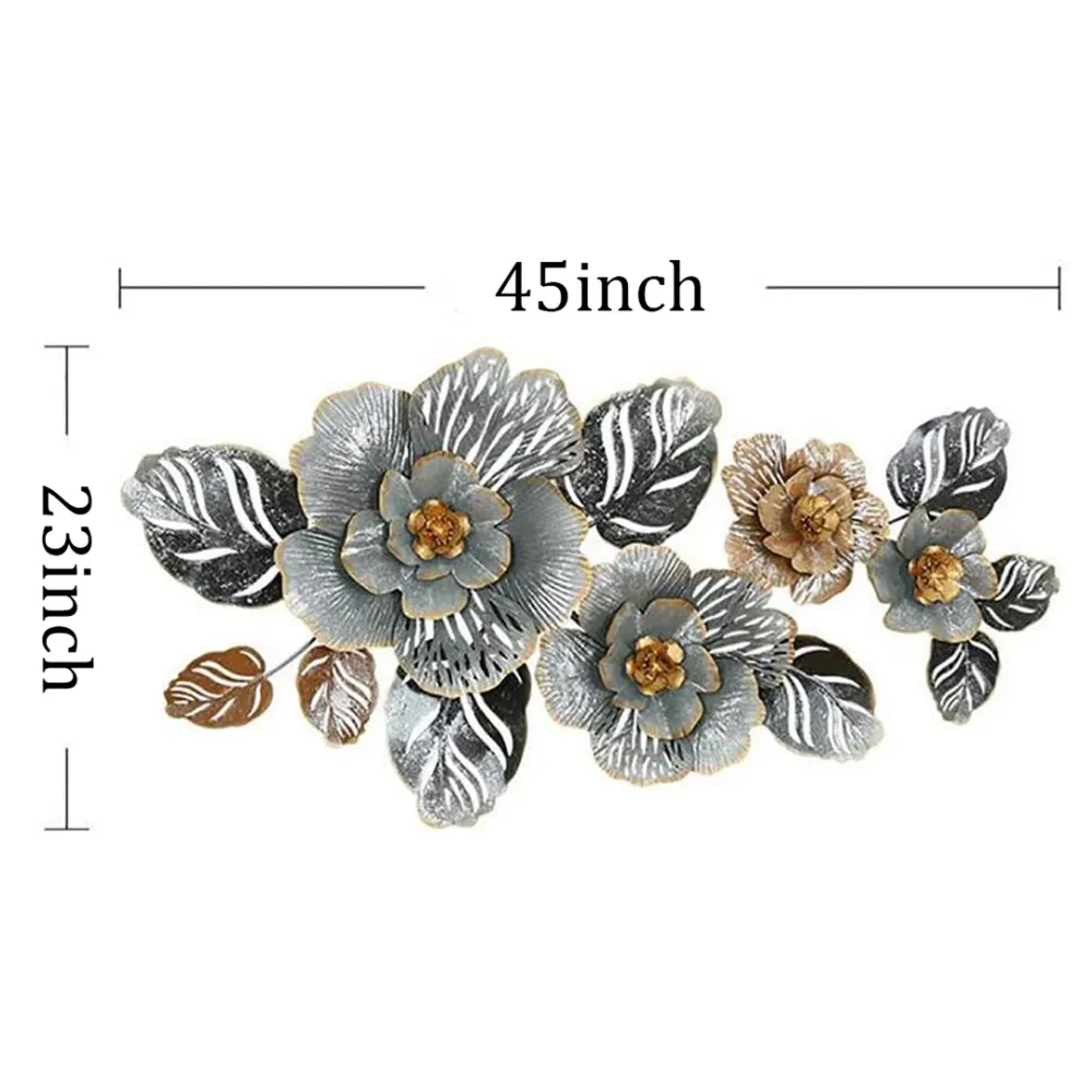 Modern Wall Sculpture Decor Flower Abstract Metal Wall Art