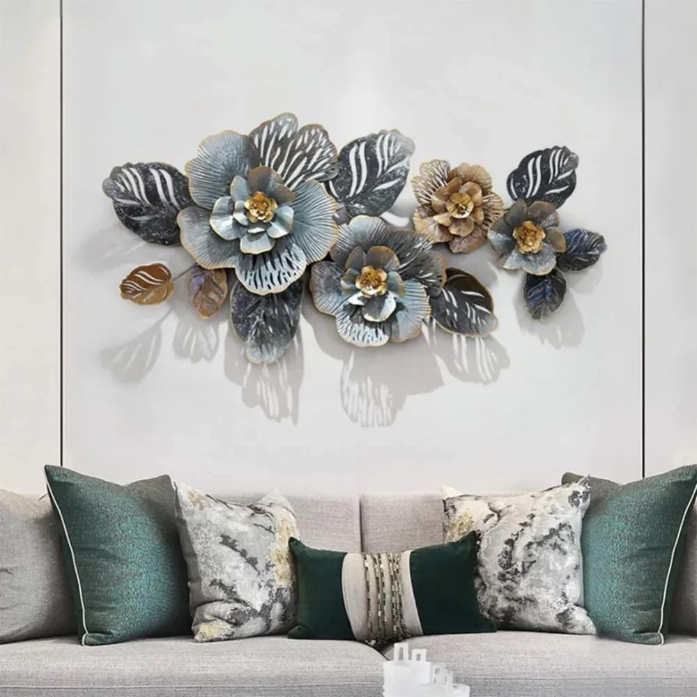 Modern Wall Sculpture Decor Flower Abstract Metal Wall Art