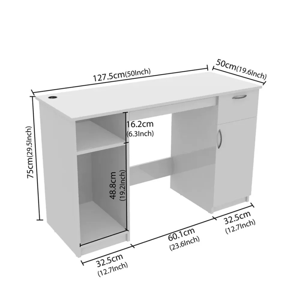 WallMantra Modern Workspace Premium Wooden Computer Table