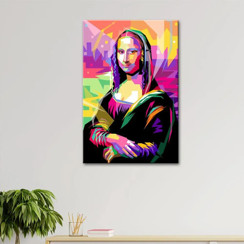 Monalisa Pop Art Painting /  Canvas Print  Stretched on Wood Bars 61 x 41cm