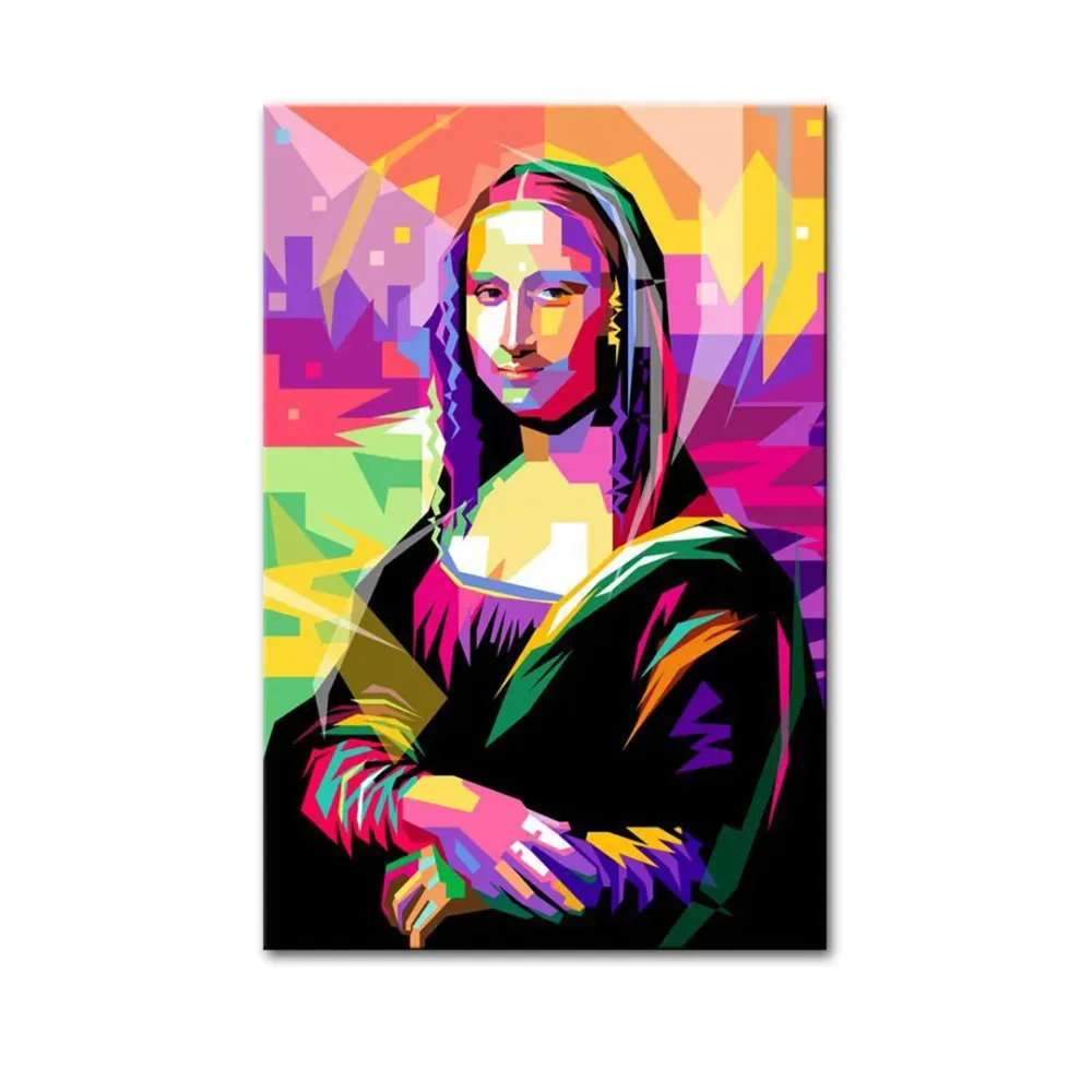 Monalisa Pop Art Painting /  Canvas Print  Stretched on Wood Bars 61 x 41cm