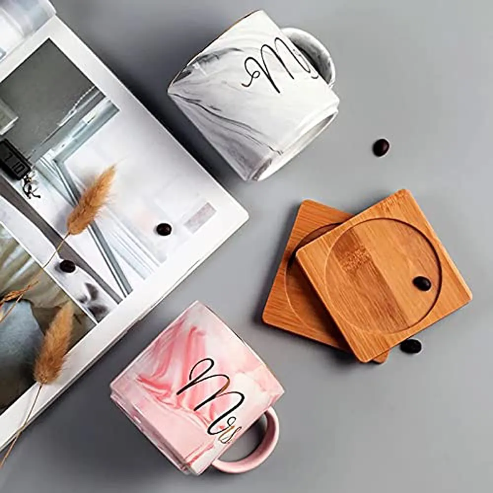 "Mr &amp; Mrs" Couple Coffee Mug Set of 2