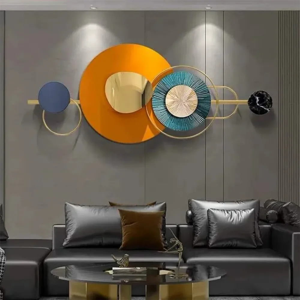 WallMantra Multicolor Large Abstract Metal Wall Art