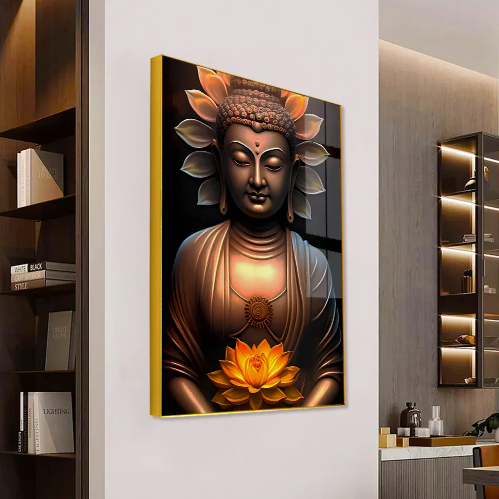 Mystic Serenity Buddha Acrylic Wall Painting Regular