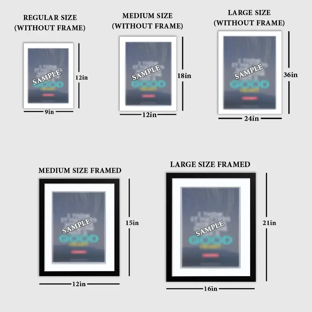 Napoleon Quote poster Black Wall Frames Regular Size Poster 9" X 12"