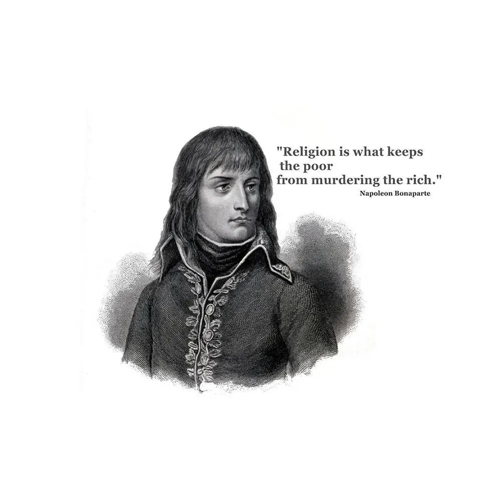 Napoleon Quote poster Black Wall Frames Regular Size Poster 9" X 12"