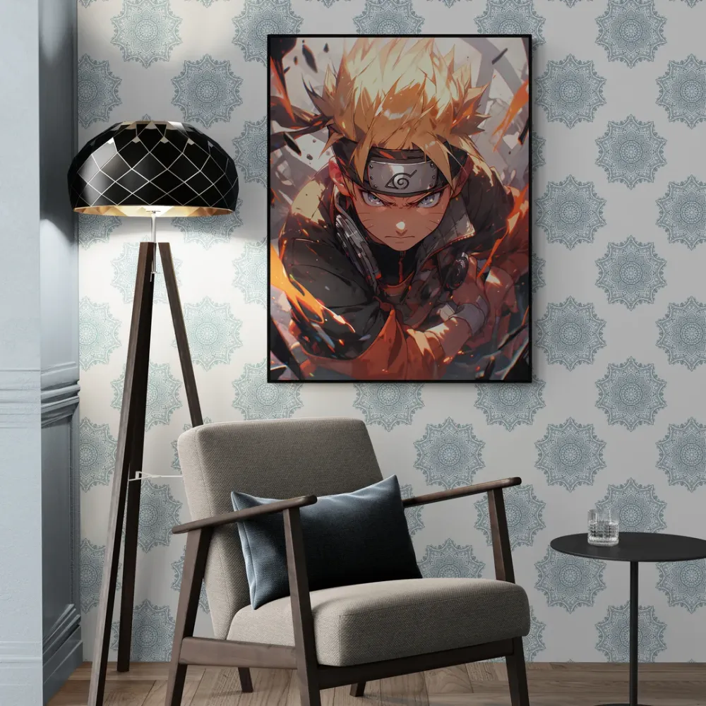 Naruto Uzumaki Anime Canvas Wall Painting With Frame