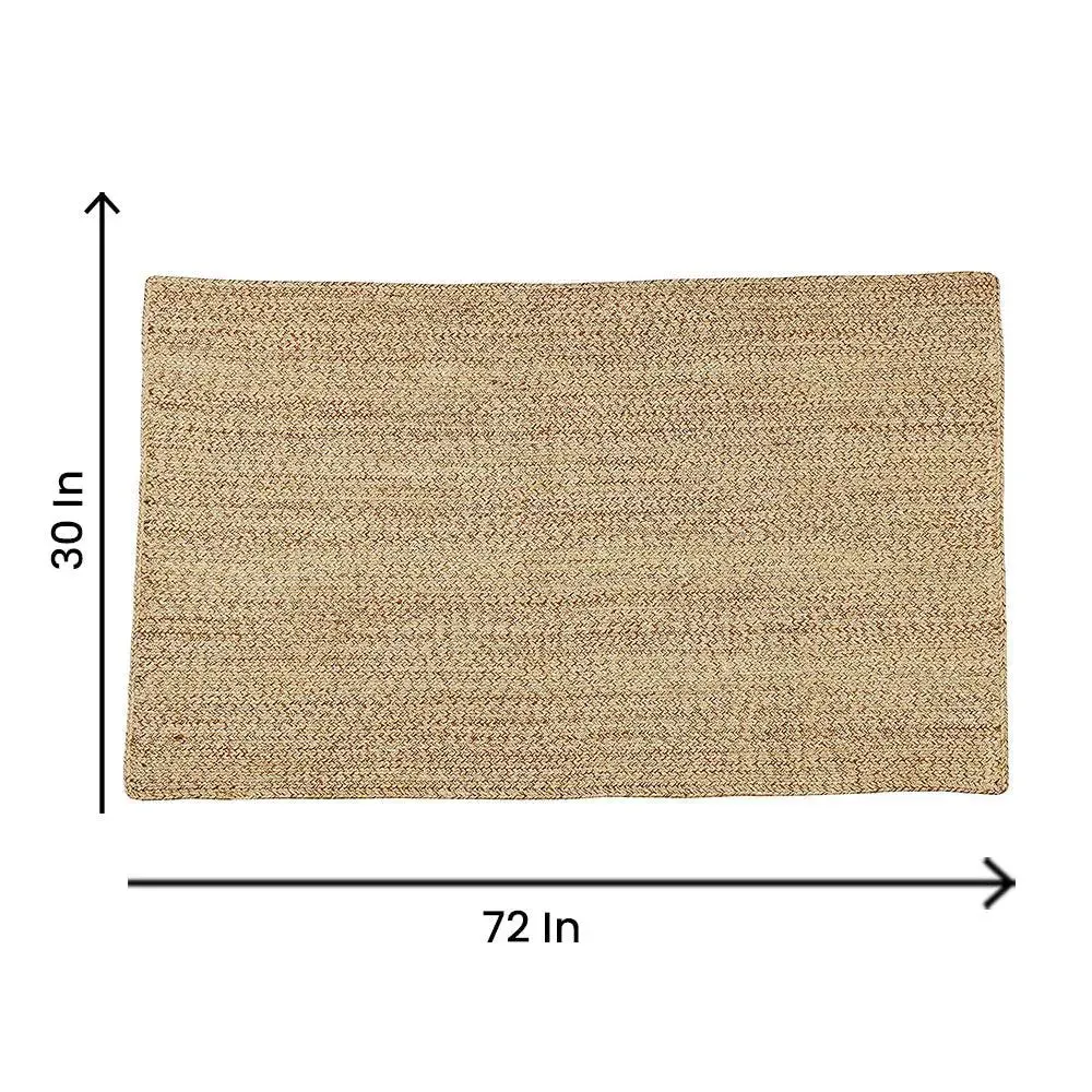 Natural Beige Traditional Handwoven Area Rug (2.5 x 6) ft