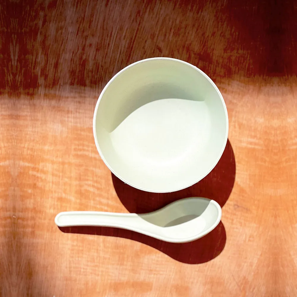 Nature's Bounty Organic Bamboo Bowls With Spoon Set Of 4 Husky Beige