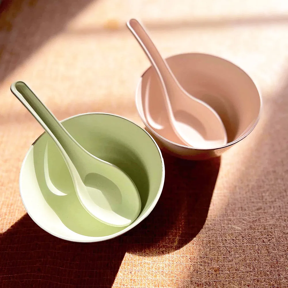 Nature's Bounty Organic Bamboo Bowls With Spoon Set Of 4 Husky Beige