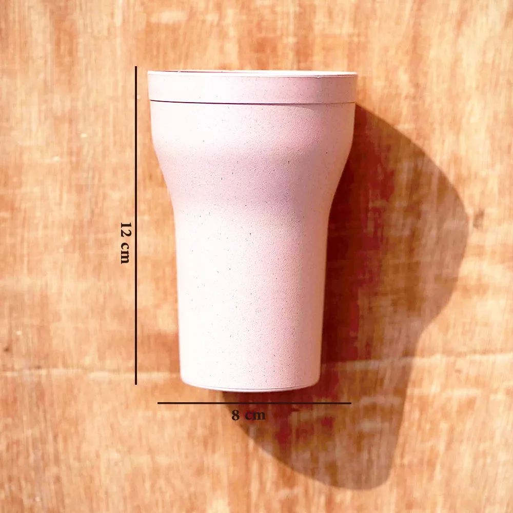 Nature's Bounty Organic Bamboo Designer Glasses Set Of 4 Chroma Pink